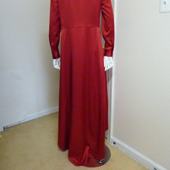 KITON Double-breasted Satin Asymmetric Hem Gown - Picture 5 of 8